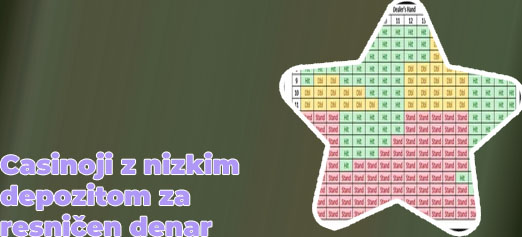 Blackjack z najnižjimi depoziti za resničen denar